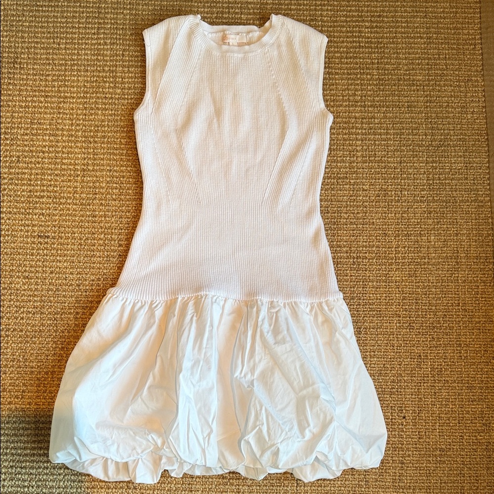 GB Girls White Sleeveless Bubble Dress